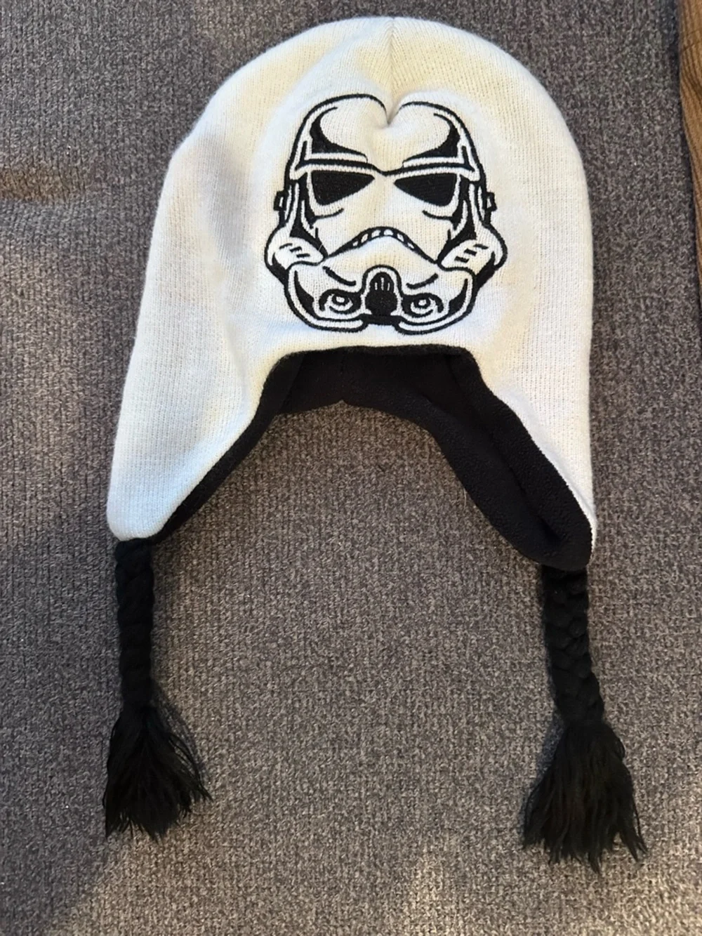 Star Wars White and Black Stormtrooper Earflap Beanie